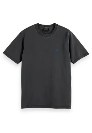 Garment Dye Logo Embroidery Tee (Black) - S1716850008