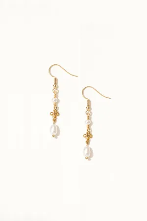 Yilan Knotted 18k Gold Pearl Drop Earrings